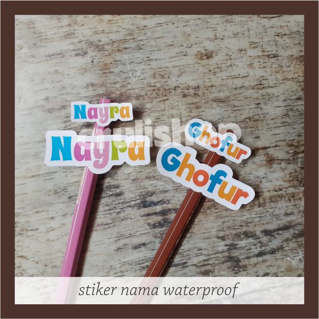 

Stiker label nama waterproof MAKS. 7 HURUF