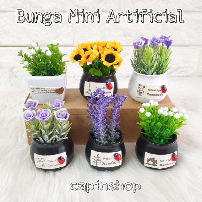 MINI BUNGA ARTIFISIAL // Aksesoris hiasan mobil dasboard lemari Bunga Flower-1