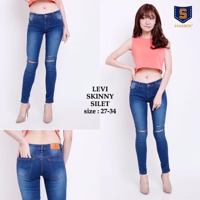 Celana Wanita Jeans Biru [27-30 SILET LEVI Skinny DF]