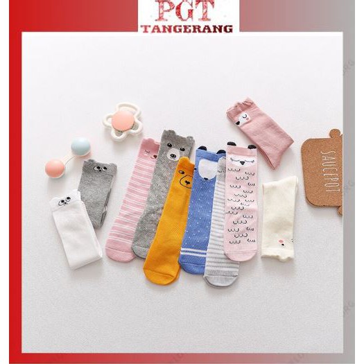 PGT - Kaos Kakinkorea Bayi Lucu Panjang Premium/Kaos Kaki Anti Slip Bayi