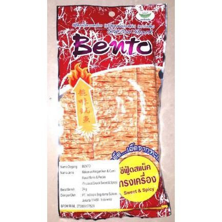 [HALAL] Bento Seafood Snack Hot / Sweet / Spicy 24g Seafood Snek Thailand