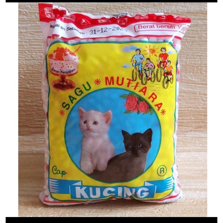 

sagu mutiara cap kucing 100 gram