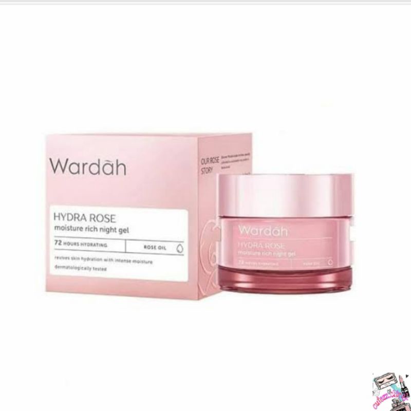 ☃Cutezz_Ching1☃Wardah Hydra Rose Moisture Rich Night Gel 40g