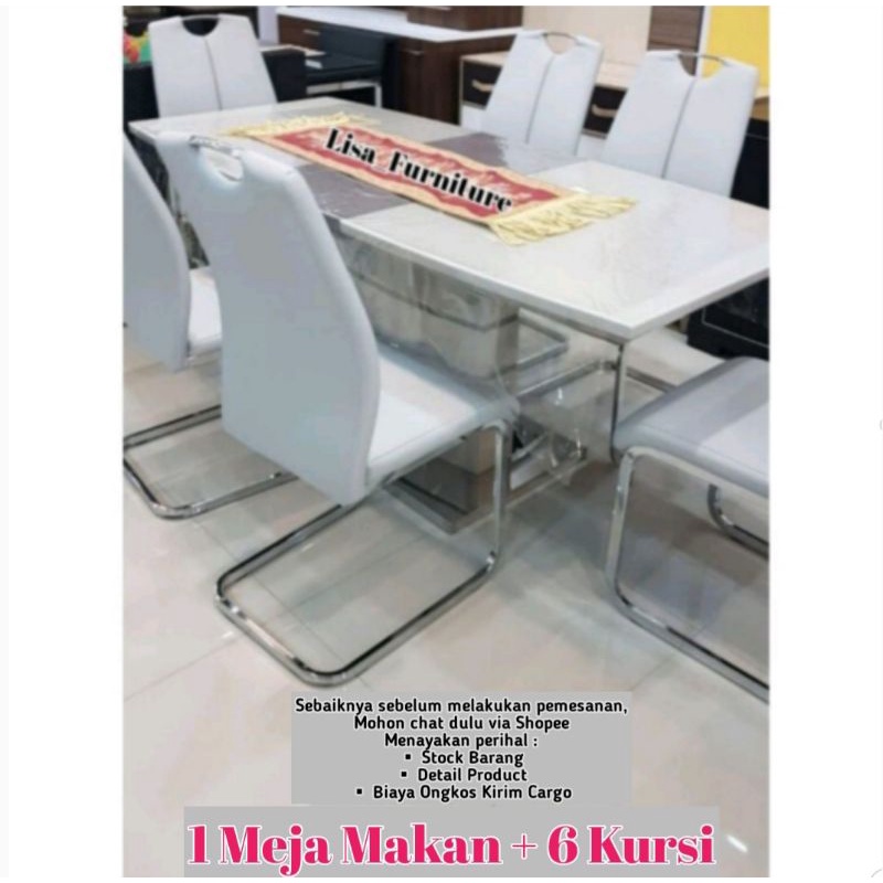 Meja Makan Marmer|Meja Makan Marmer 6 Kursi|Meja Makan Marmer 4 Kursi|Meja Makan Marmer Minimalis|Me