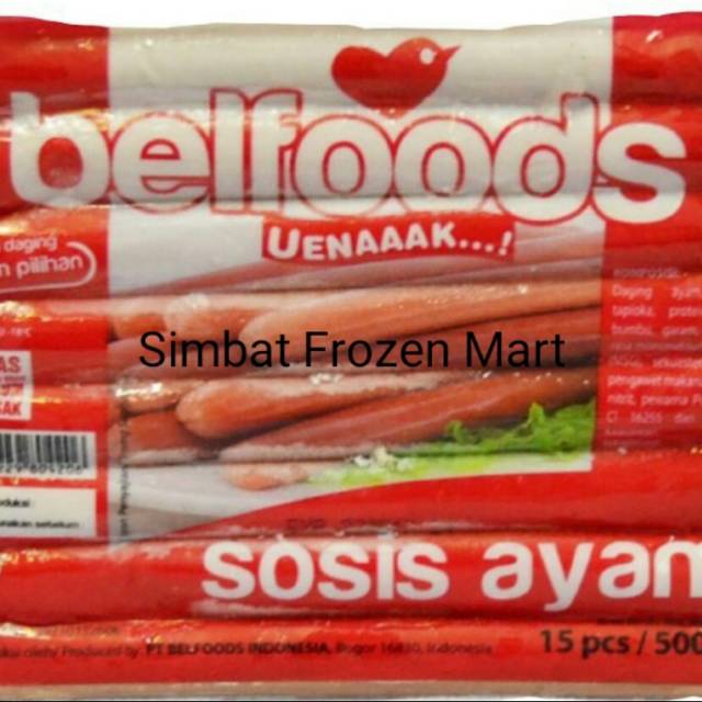 

Sosis ayam Belfoods uenakk 500 gr