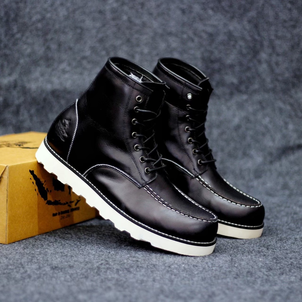 SEPATU BOOT KULIT PRIA DEWASA POINTER WOLF CASUAL KERJA PROYEK MOTORAN || BOOT OXFORD PRIA BERKUALITAS