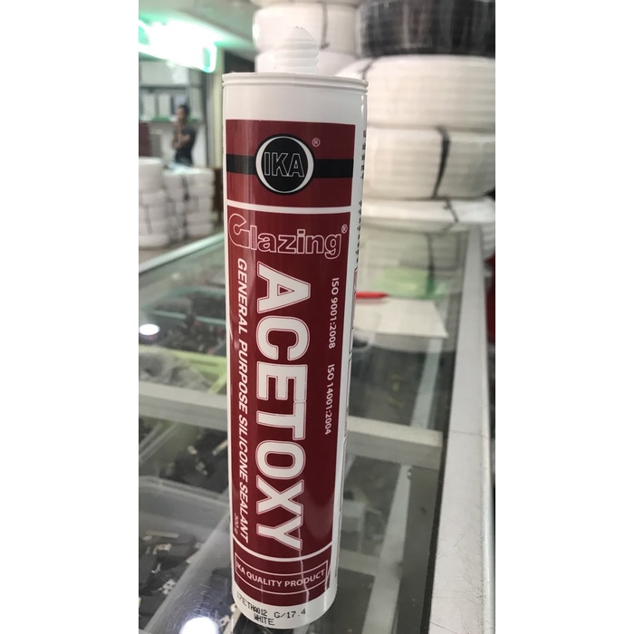 Glazing Acetoxy Sealant Kaca Silicone Tabung 300g GLAZING ACETOXY 300 gram