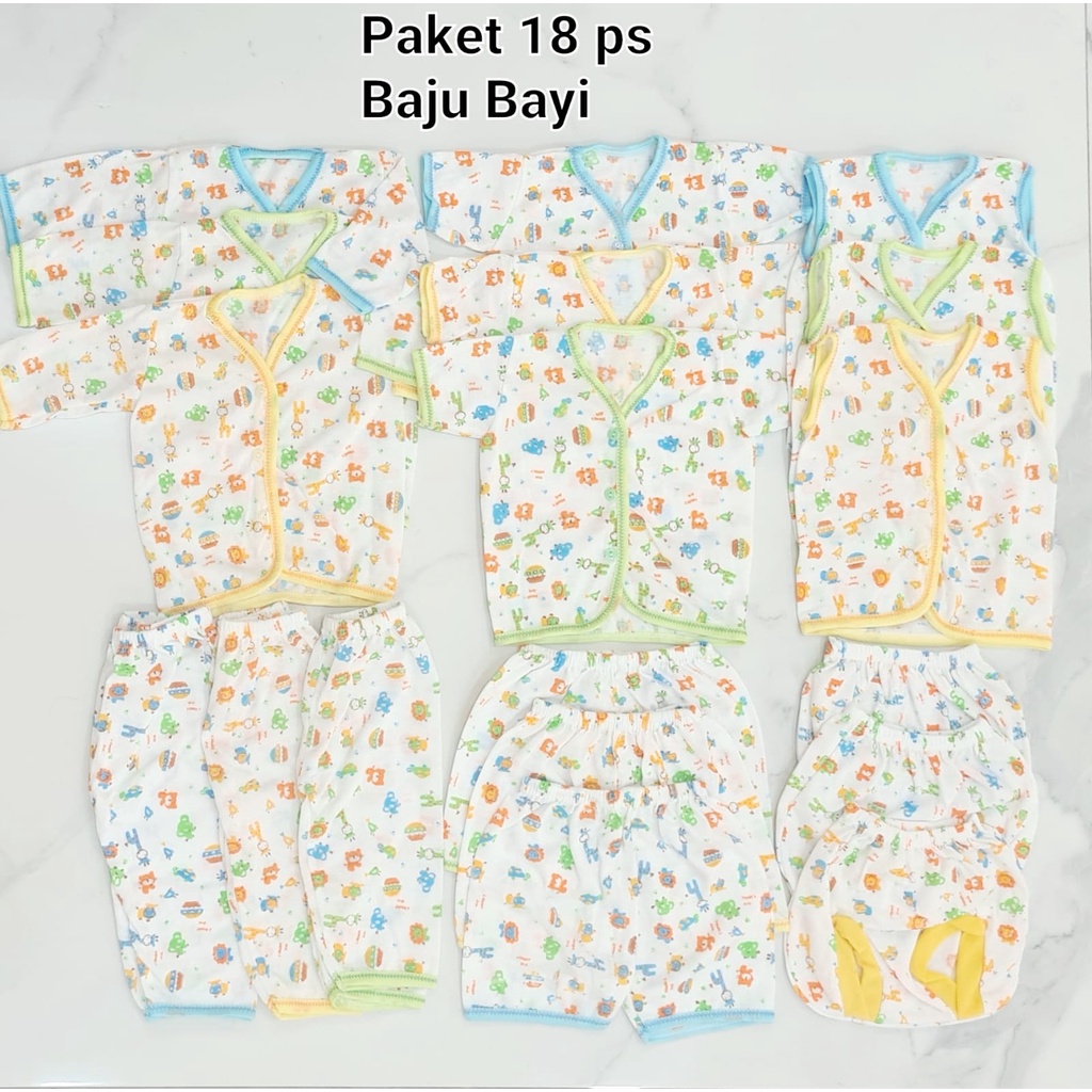 Paket hemat baju bayi newborn 18 pcs/Paket setelan baju bayi newborn perlengkapan bayi baru lahir BB-50