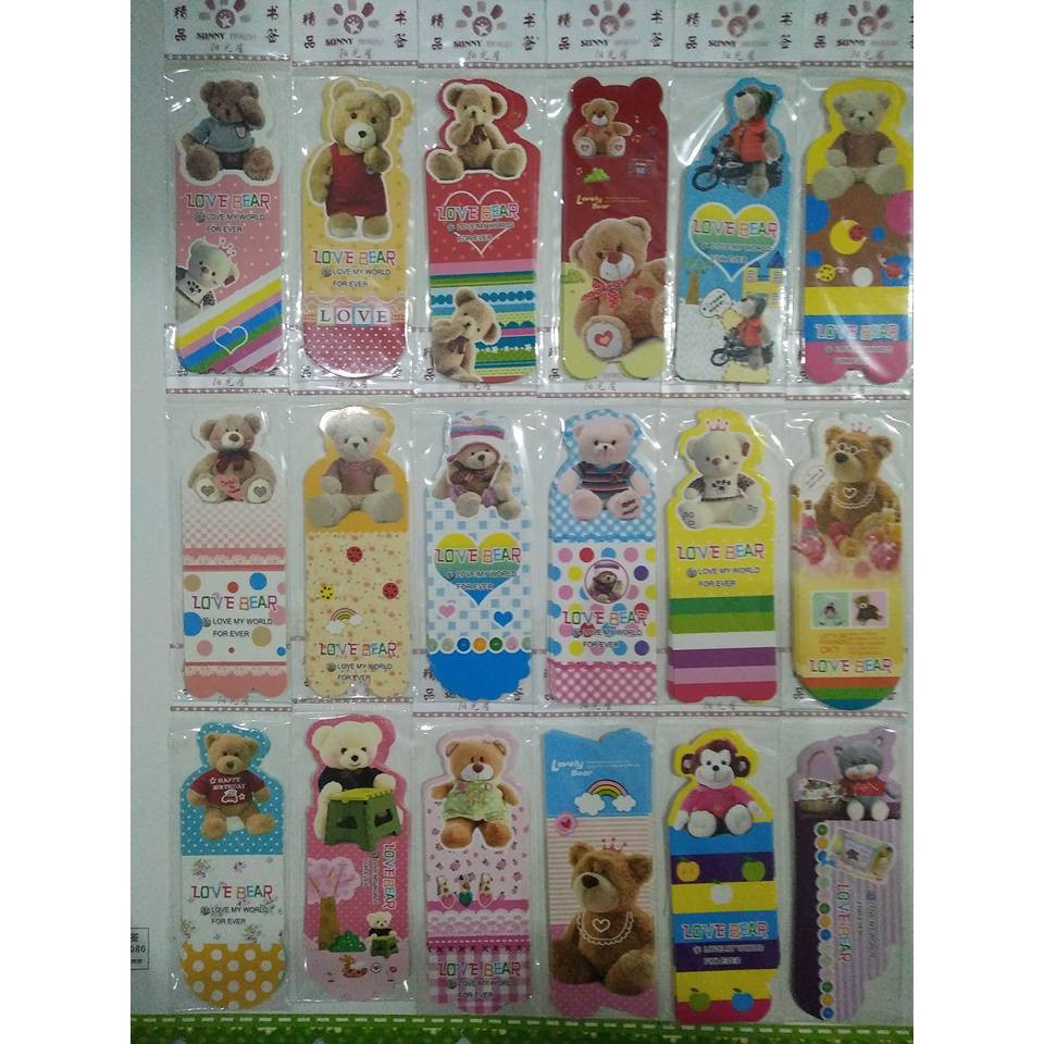 Bookmarks Teddy Bear 18's