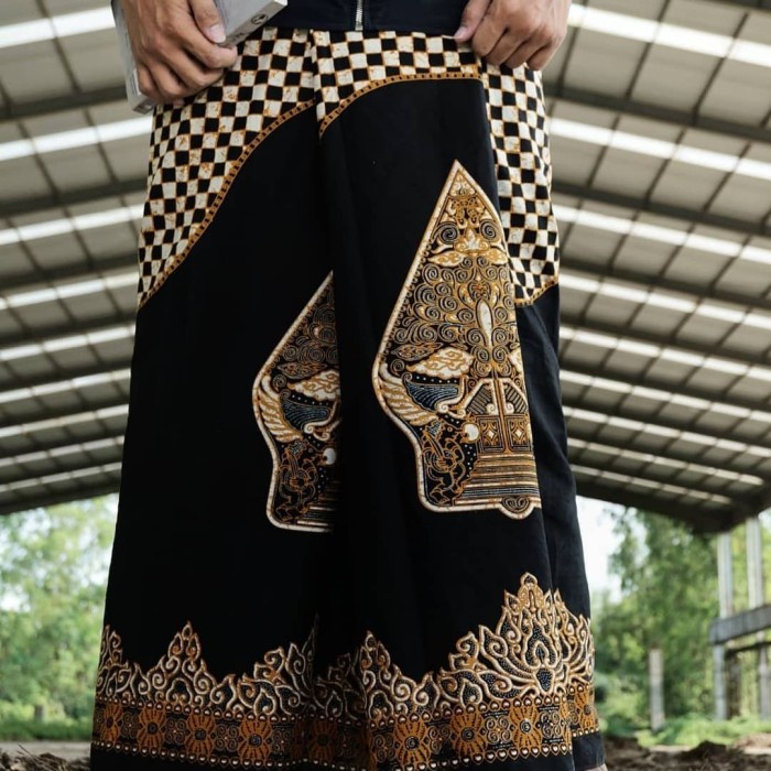 (PROMO) Sarung Batik Motif Gunungan Wayang Warna Kuning - Kuning