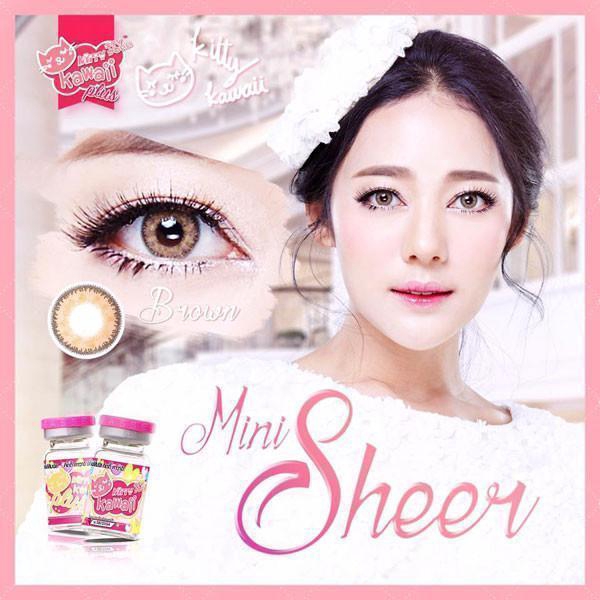 SOFTLENS KITTY KAWAII / SOFTLENS KOREA MINI SHEER BROWN -MINUS / LENSA MATA