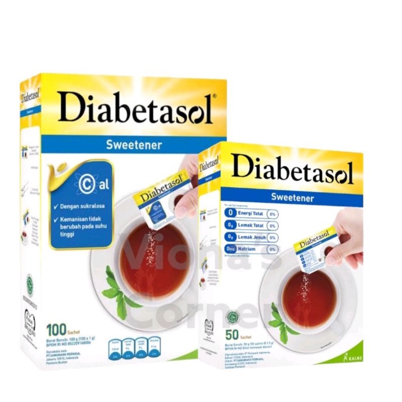 

DIABETASOL SWEETENER 50'SACHET & 100'SACHET || PENGGANTI GULA PASIR