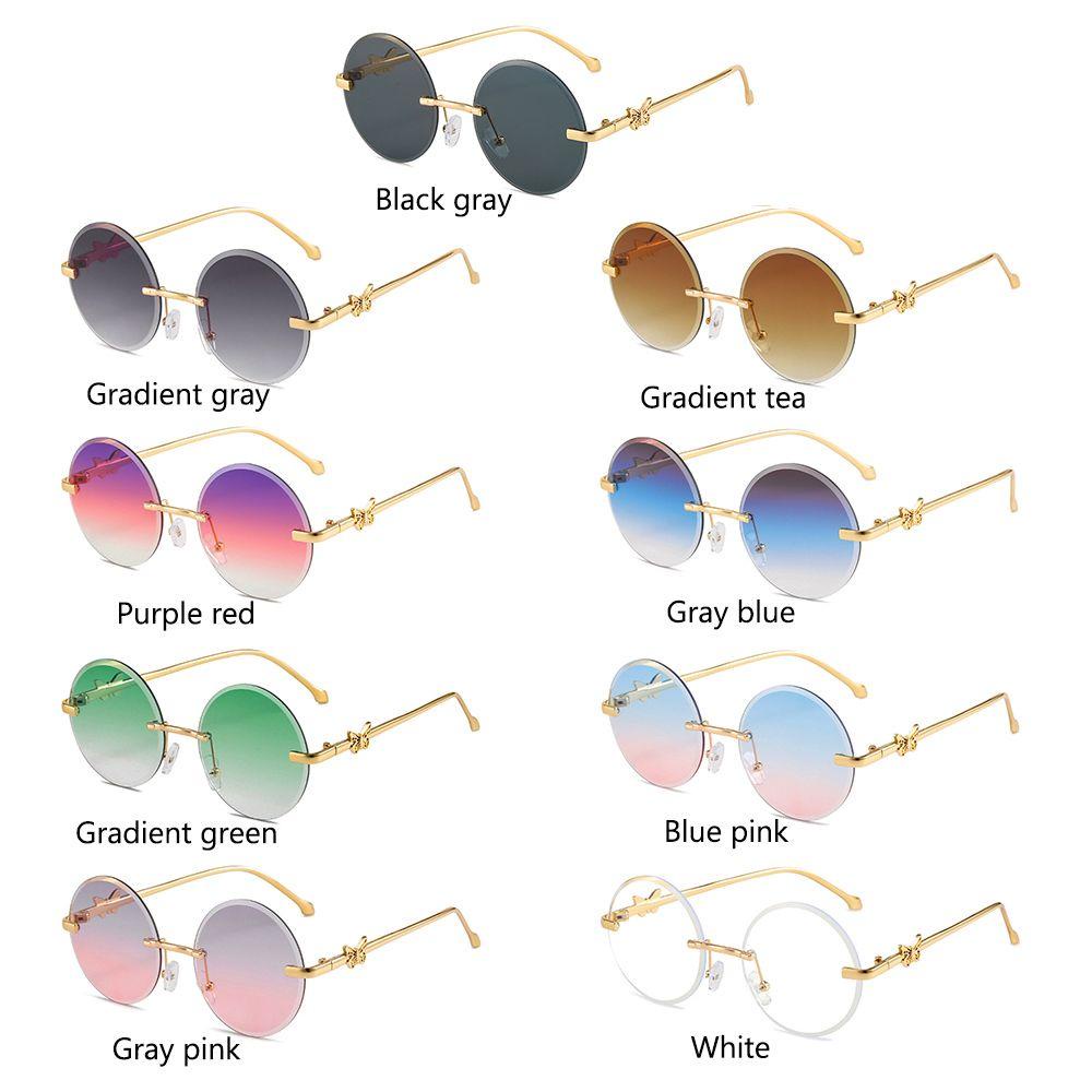 R-flower Sunglasses Untuk Wanita Perlindungan UV400 Butterfly Dekorasi Bingkai Logam Shades