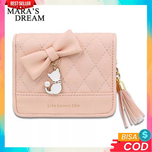 Smile Goddess❤D232 Dompet Lucu Dompet Lipat Import Karakter Murah Morymony Dompet Pita Lipat - Dom