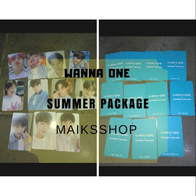 Wanna One Summer Package Photocard Kpop