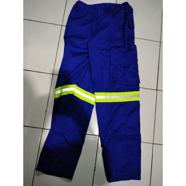 CELANA SAFETY BIRU HITAM DONGKER DLL  SCOTLIGT BESAR