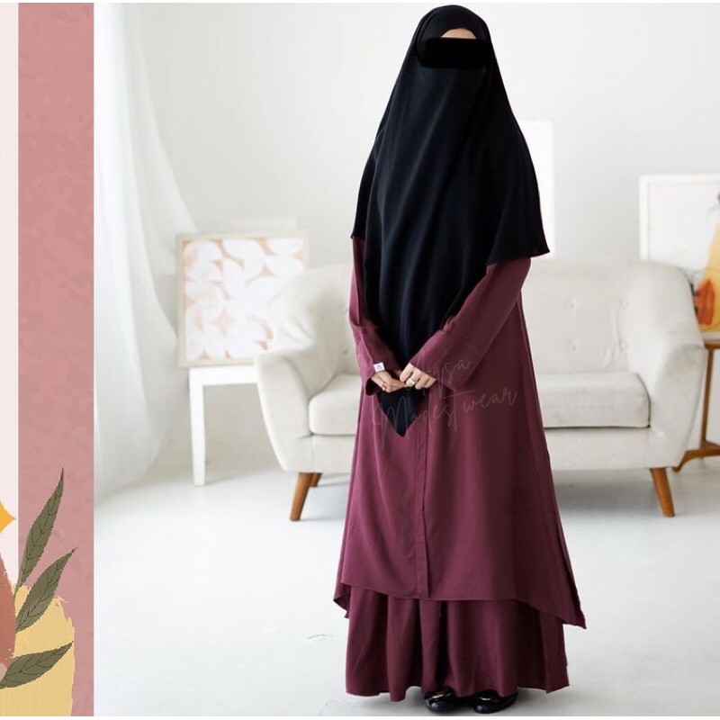 Preloved ASIK TUNIK Wine S By Aqsamodestwear #Aljenna #Elmadina Abaya