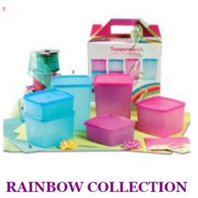 Sale Private Collection Langka Tupperware Rainbow Collection Set