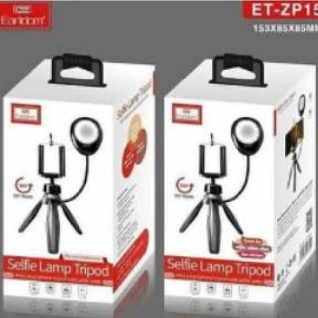 TRIPOD ET-ZP15 Plus LED LIGHT Lampu SELFIE Tripod 2in1 Youtuber ACC Grosir