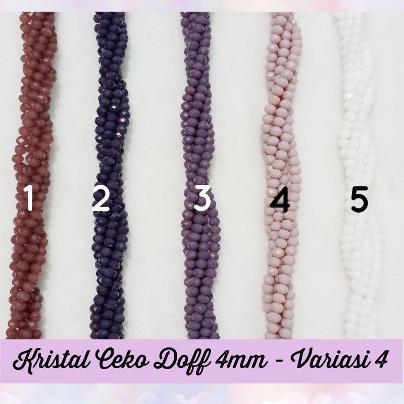 Kristal Ceko Doff 4mm - Variasi 4