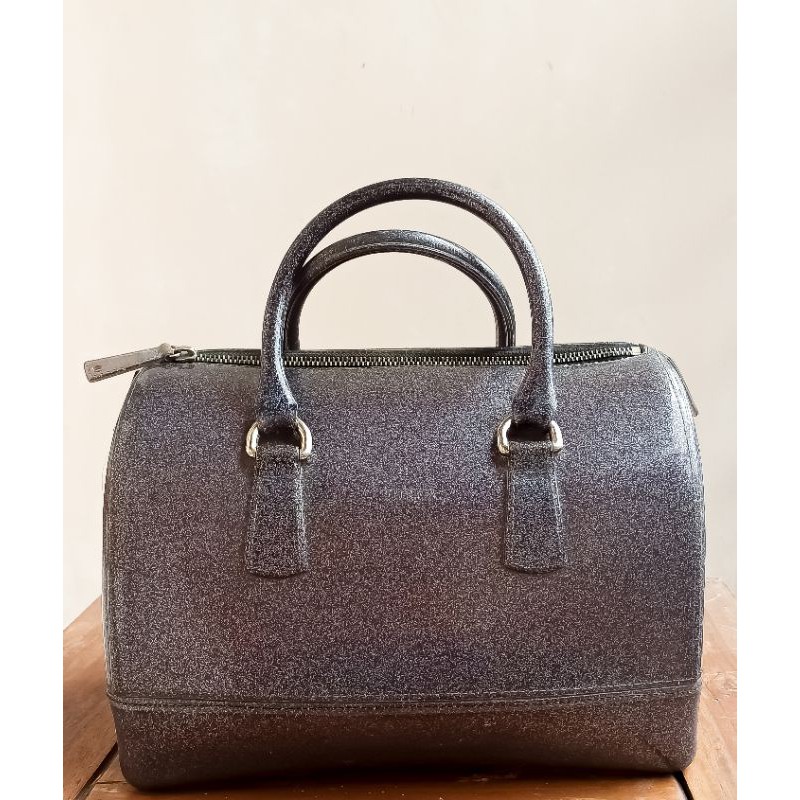 SOLD YAA. TAS FURLA JELLY GLITER PRELOVED