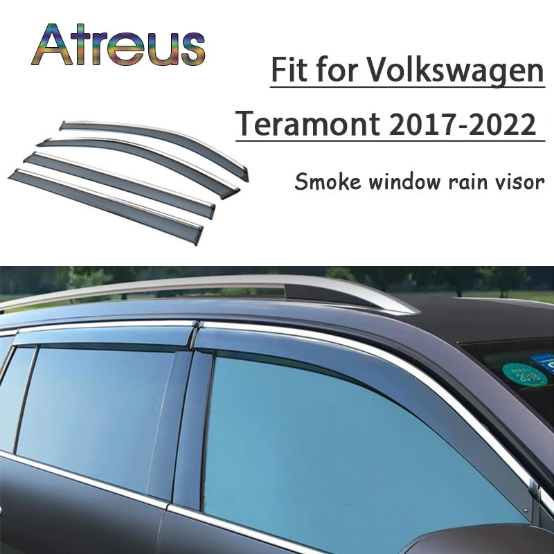 1 Set Visor Jendela Mobil Bahan ABS Untuk VW Volkswagen Teramont 2017-2022