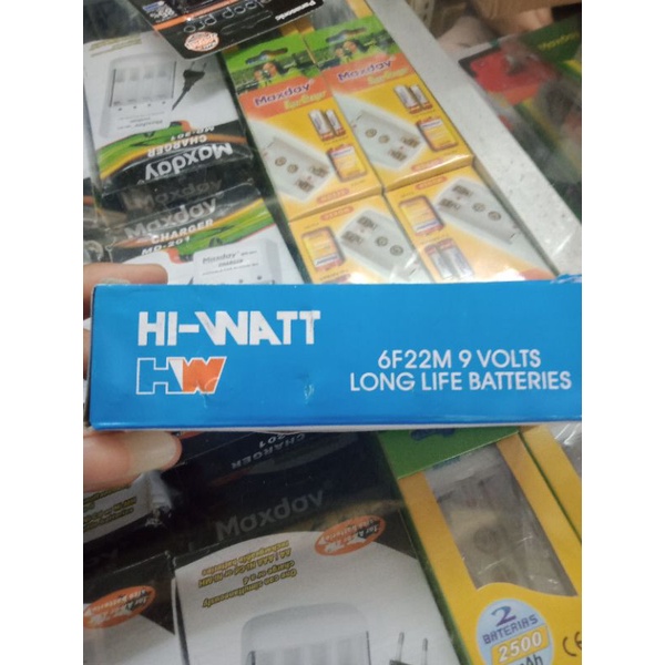 Baterai Kotak 9V HW Long Life/1 box isi 10 pcs baterai.