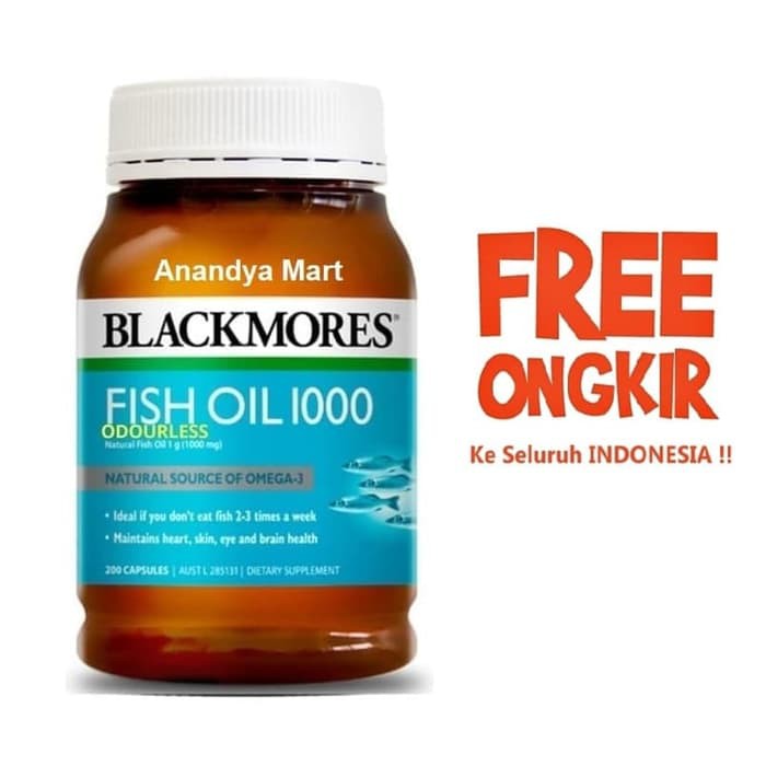 BLACKMORES Odourless Odourles Fish Oil Omega 3 Omega3 200 Caps omg