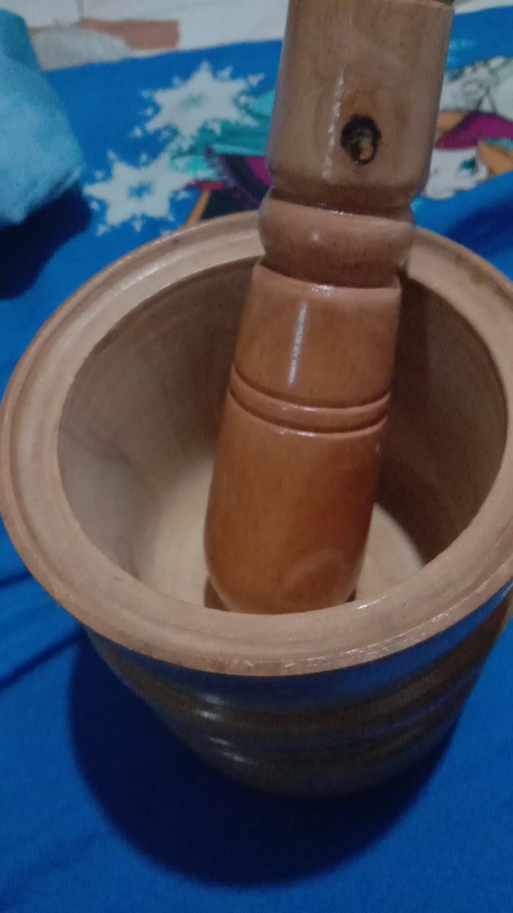 Lumpang Kayu Tradisional Kayu Mahoni Ukuran Kecil! Kuat Tidak Mudah Patah