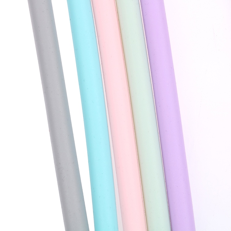 Set Sedotan Minum Bahan Silikon Flexible Reusable Dengan Sikat Pembersih Untuk Pesta