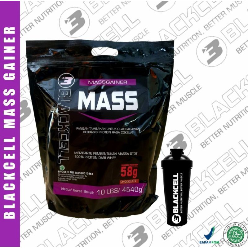 BLACKCELL GAINER 10LBS CHOCOLATE BXN PENGGANTI MUTANT MASS EVO MASS