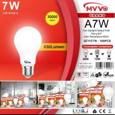 Lampu Led MYVO Grand A Bulb  3 Watt / 5 Watt / 7 Watt / 9 Watt