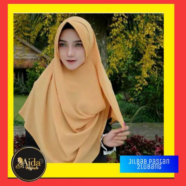 JILBAB PASTAN 2 LUBANG Jilbab Instan Jilbab Syari jilbab Hijab Khimar syari Khimar kerudung