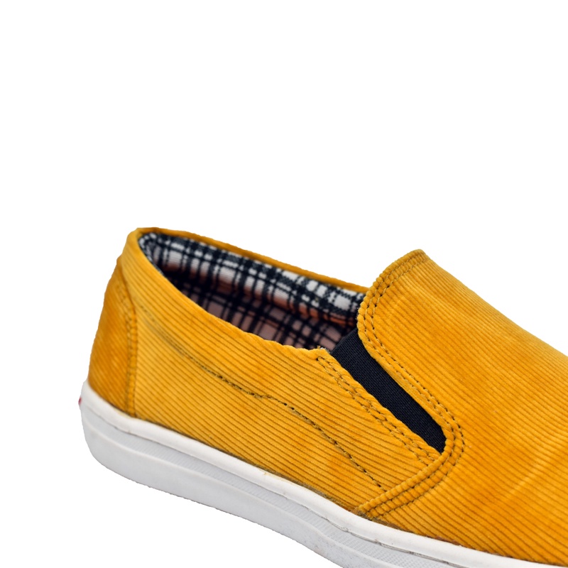 Morningbell - Sepatu pria slip on casual mojo LIGHT TAN WHITE SOLE