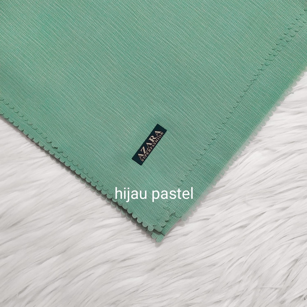 Bisa COD Segiempat Cornskin Azara lasercut / corn skin square / jilbab segiempat cornskin-Hijau Pastel