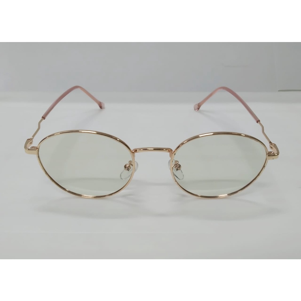 ⭐Gogoland⭐ Kacamata Photocromic Korea / Anti Radiasi 2 In 1Photochromic Pria Wanita R451-K2 ROSE GOLD