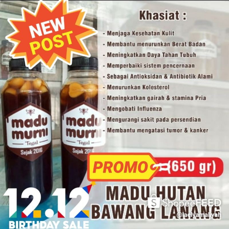 

Madu Hutan Murni plus Bawang Lanang