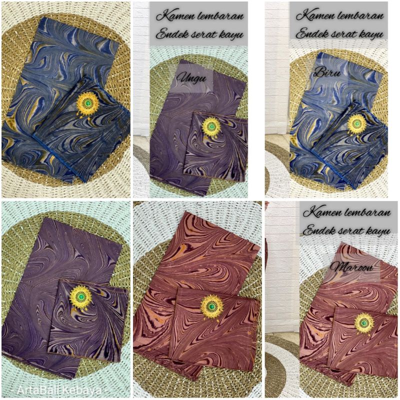 Kamen lembaran katun batik serat kayu + selendang