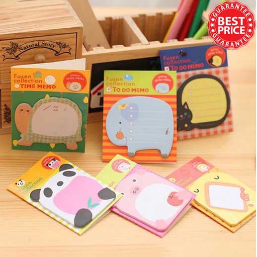 

Sticky Notes Animal / Tempelan Kertas Catatan Memo Note Karakter Animal Lucu Unik