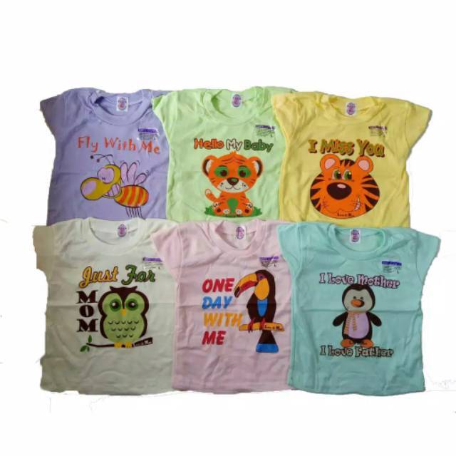 Kaos bayi SNI ukuran rat S M L XL lengan pendek Love Mom