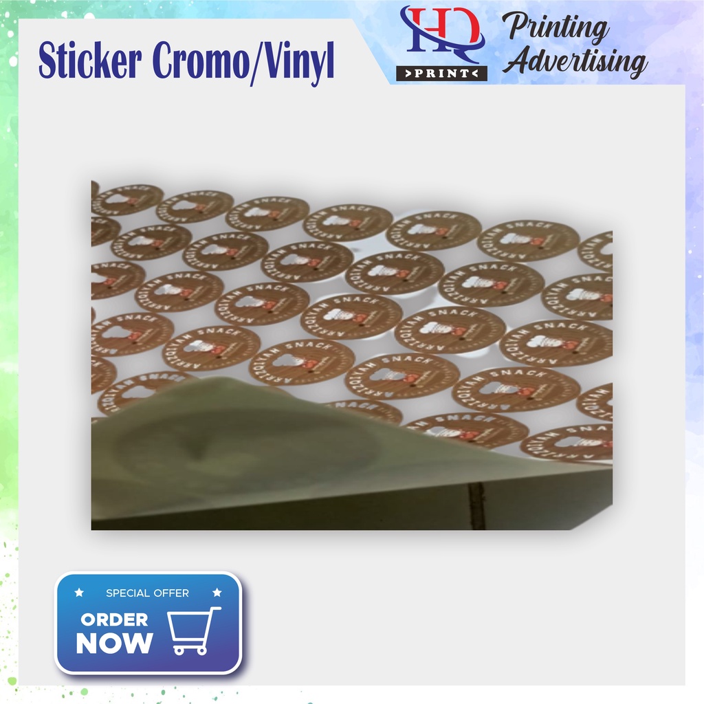

sticker cromo/vinyl custom ukuran A3