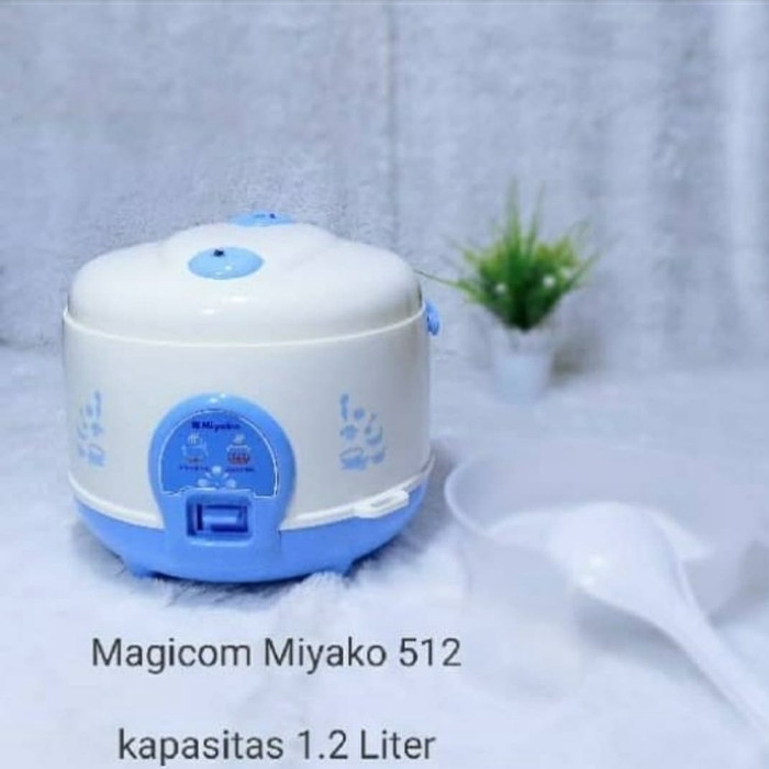 MIYAKO magic com 3in1 1,2L MCM 512C / 512 C / MCM512C + tongolan MIYAKO 512 C Rice Cooker Penanak Nasi 1,2 Liter