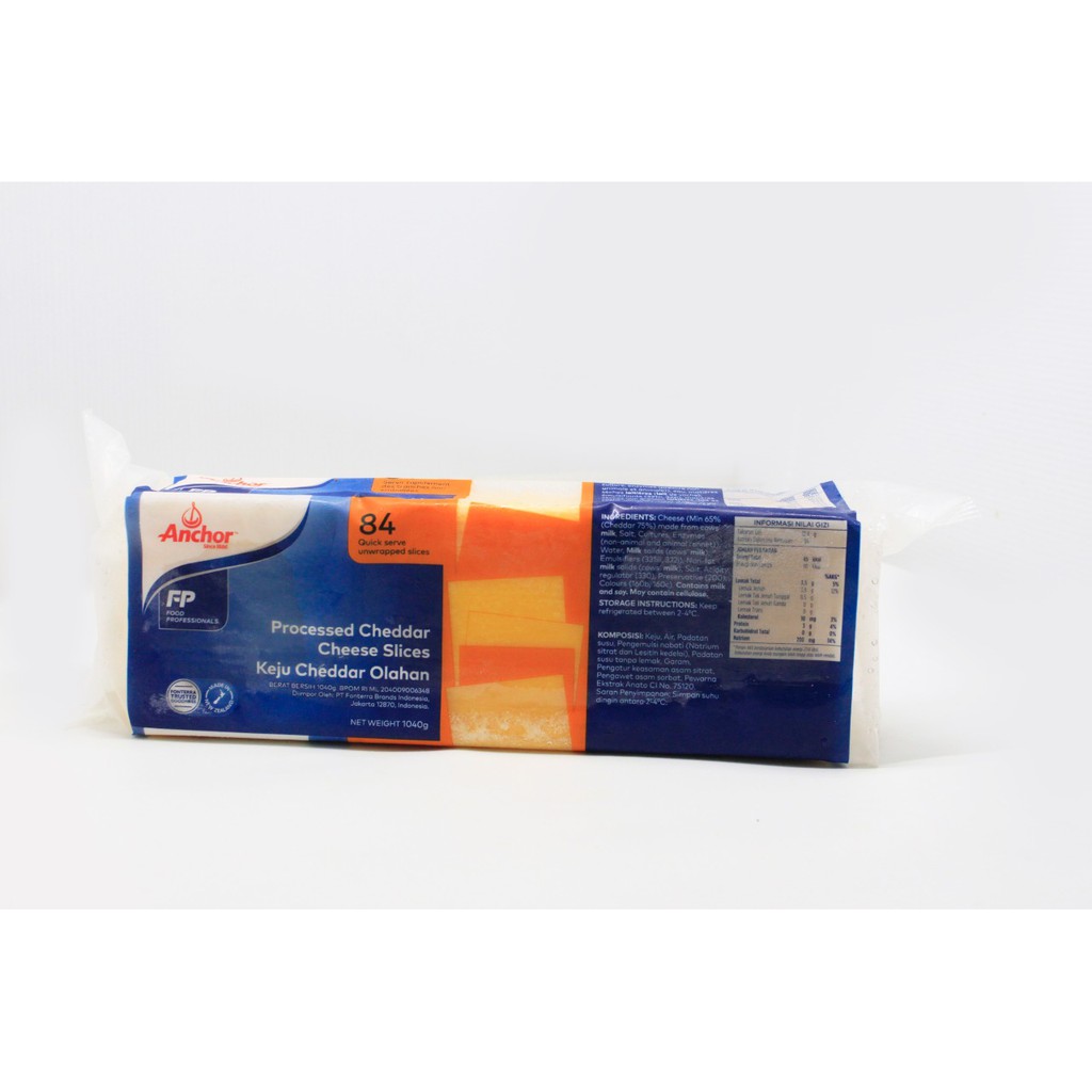 ANCHOR Keju Slice Orange Keju Melting Cheddar Cheese Slice ANCHOR Keju Slice Orange Keju Melting Cheddar Cheese Slice