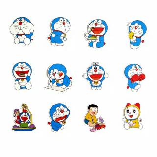 STICKER STIKER DORAEMON LUCU ADA JUGA NOBITA SUNEO GIANT ...