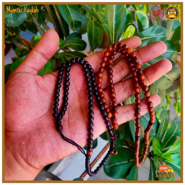 Tasbih kokka kaukah 99 kalung kepala coklat