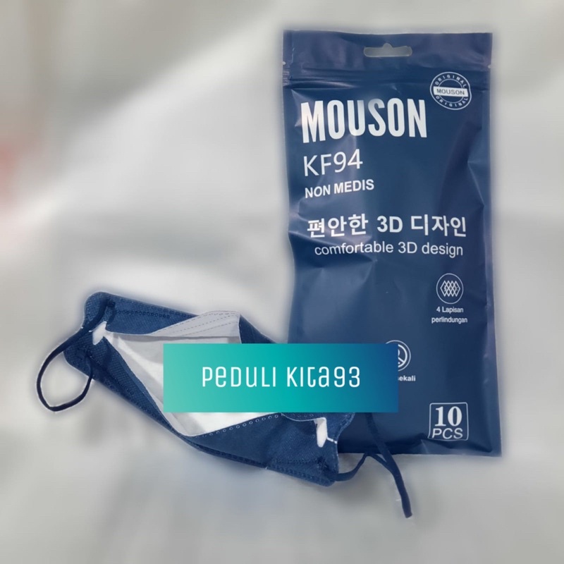 masker kf94 mouson 4ply 1pack isi 10pcs packing ziplock