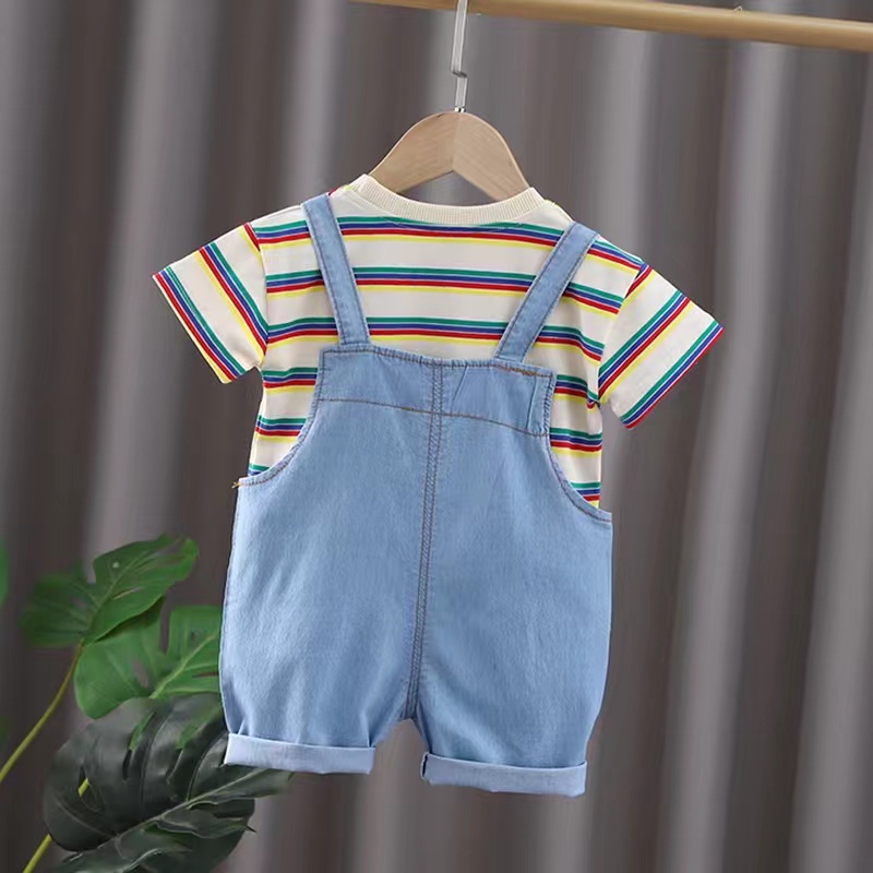 Stelan Baju AnakLaki-Laki/Setelan anak overall import uisa 1-4Tahun