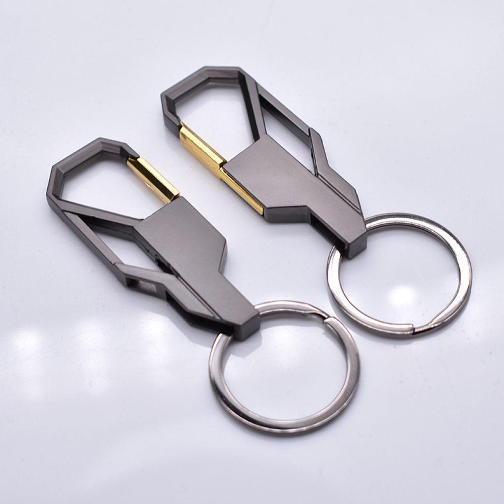 Lanfy Gantungan Kunci Aksesoris Stainless Steel Pribadi Aksesoris Mobil Gantungan Kunci Auto Interior Hadiah Yang Indah Gentleman Metal Keyring