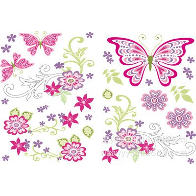 RELIZA WALL STICKER / Stiker Dinding Nada Melodi Musik Kupu Kupu Butterfly Hiasan Dinding DF5101