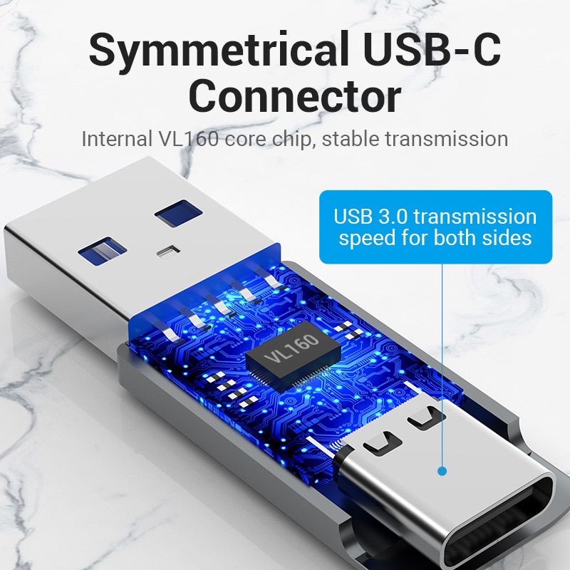 Usb 3.0 to usb type c female konektor vention